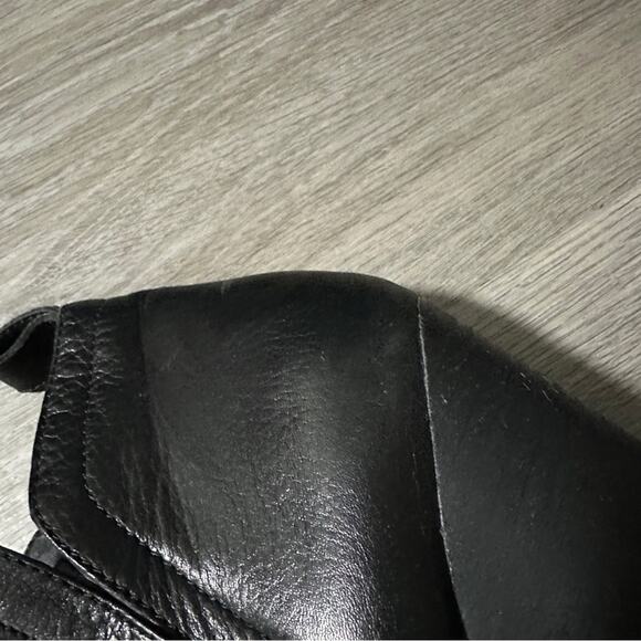 Dolce Vita DV Black Leather Side Zip Block Heeled Booties Size 9 - Picture 12 of 14